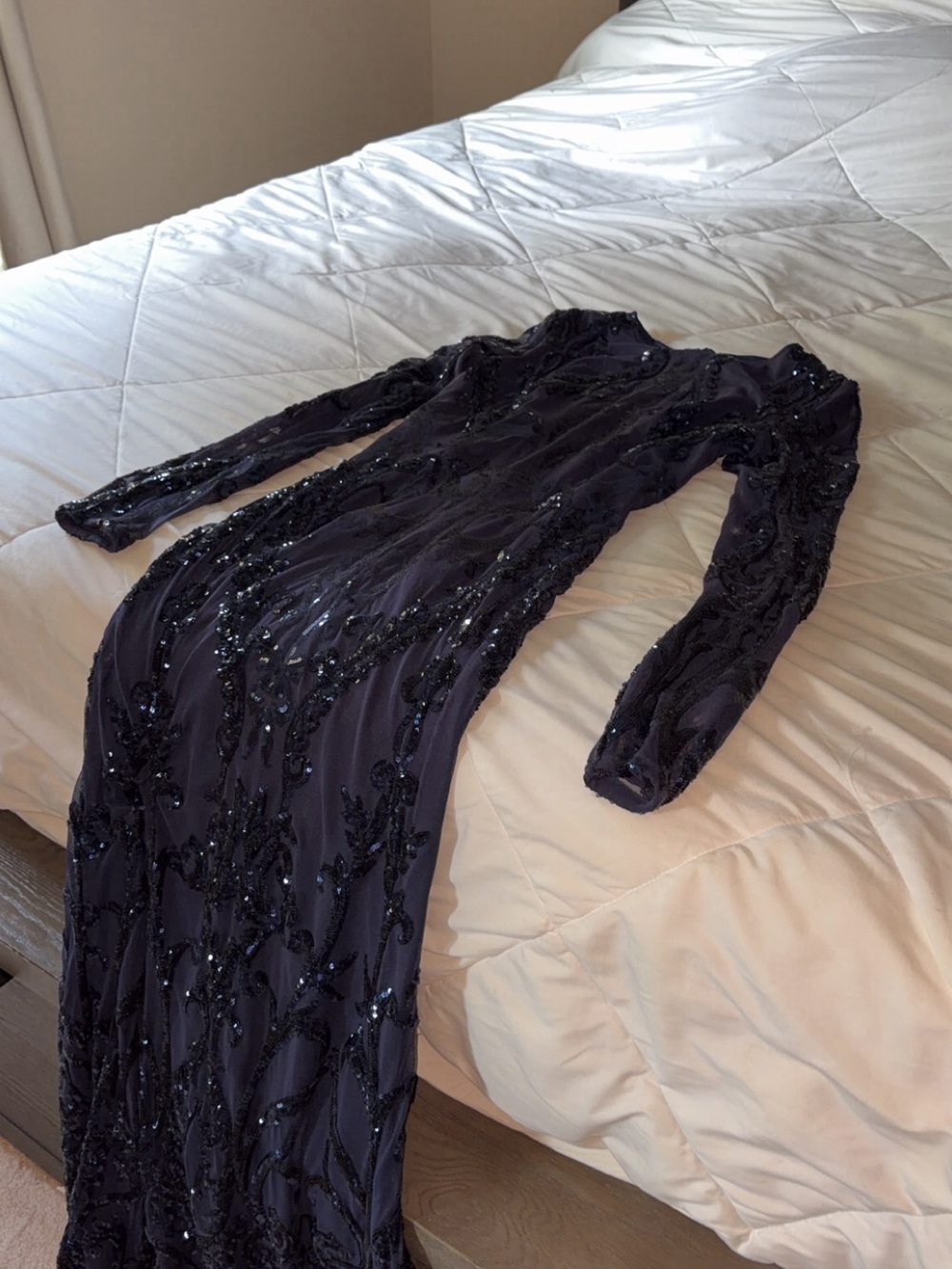 Amani Long Sleeve Sequin Gown / Worn Once